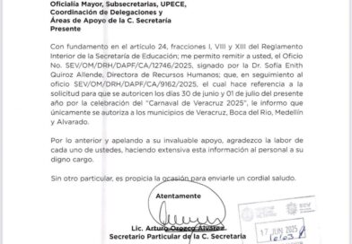 Eliminan días de asueto por Carnaval para docentes y personal de la SEV en Xalapa