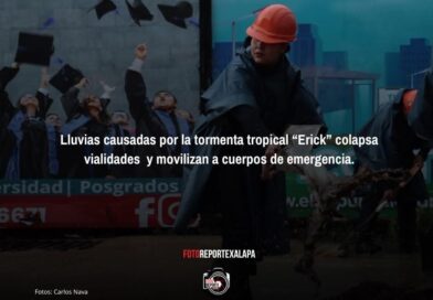 Lluvias causadas por la tormenta tropical Erick colapsa vialidades y movilizan a cuerpos de emergencia
