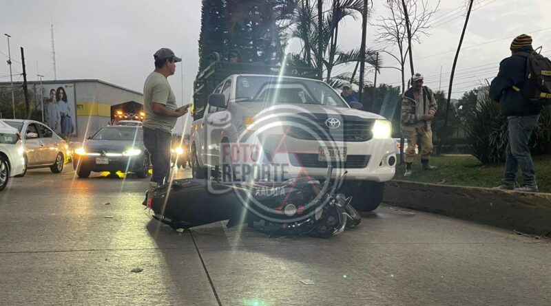 Motociclista choca en Lázaro Cárdenas