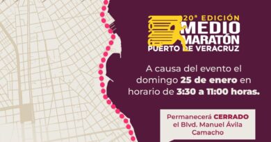 Anuncia H. Ayuntamiento de Veracruz cierre vial por evento deportivo este domingo 25 de enero Anuncia H. Ayuntamiento de Veracruz cierre vial por evento deportivo este domingo 25 de enero