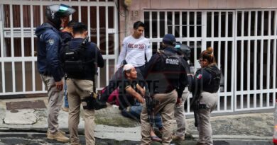 Ladrón cae y resulta lesionado en el centro