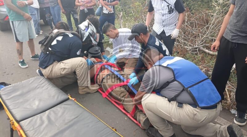 Motociclista resulta herido tras choque con taxi en El Tronconal–Chiltoyac