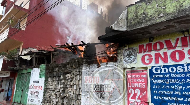 Incendio moviliza a cuerpos de emergencia en la colonia Revolución