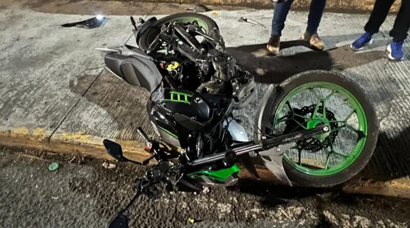 Accidente sobre el bulevar Xalapa – Banderilla deja un motociclista lesionado