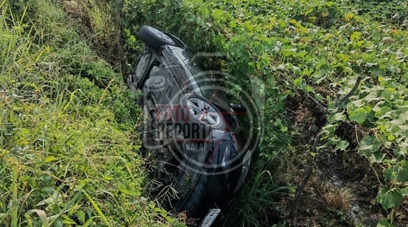 Alcoholizado pierde el control y termina volcado