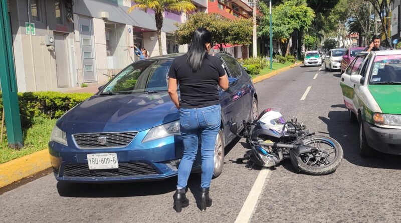 Motociclista sufre amputación parcial de un dedo en Ávila Camacho