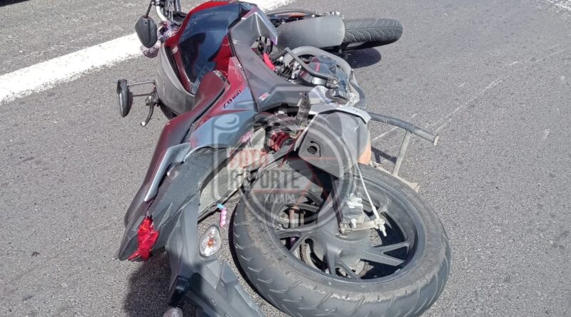 Motociclista resulta lesionado tras accidente en El Lencero