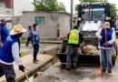 Alcaldesa Maryjose Gamboa encabeza jornada de limpieza anti inundaciones en la colonia Miguel Alemán