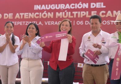 Gobernadora Rocío Nahle cumple con la construcción del Centro de Atención Múltiple en Tepetzintla