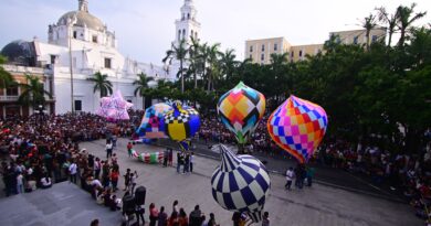Presenta San Andrés Tuxtla su Festival Internacional del Globo 2026 en el puerto de Veracruz