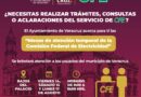Acerca Ayuntamiento de Veracruz atención de CFE a las y los ciudadanos con módulo de asesorías