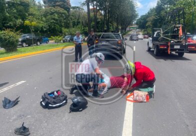 Motociclista resulta lesionado en accidente sobre la carretera Xalapa-Veracruz