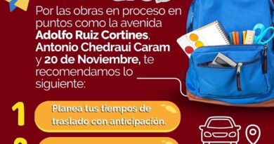 Organiza tus traslados para este regreso a clases, están en marcha obras del Ayuntamiento