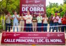 Obra cumplida: Gobierno de Rafa Fararoni pavimenta calle principal de El Nopal